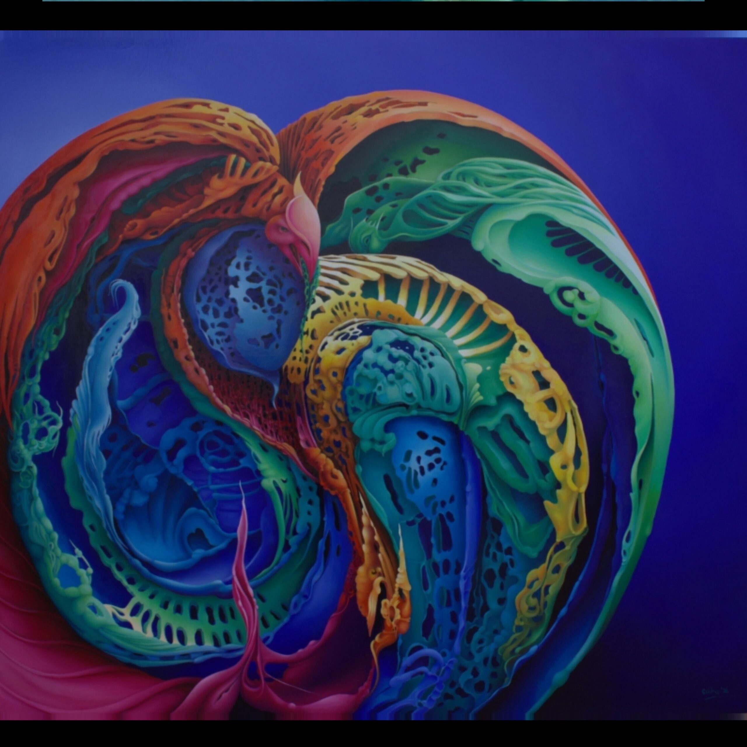 The Wormhole - Oil on Canvas 100X90cm 2026 Symona Colina Visual Art